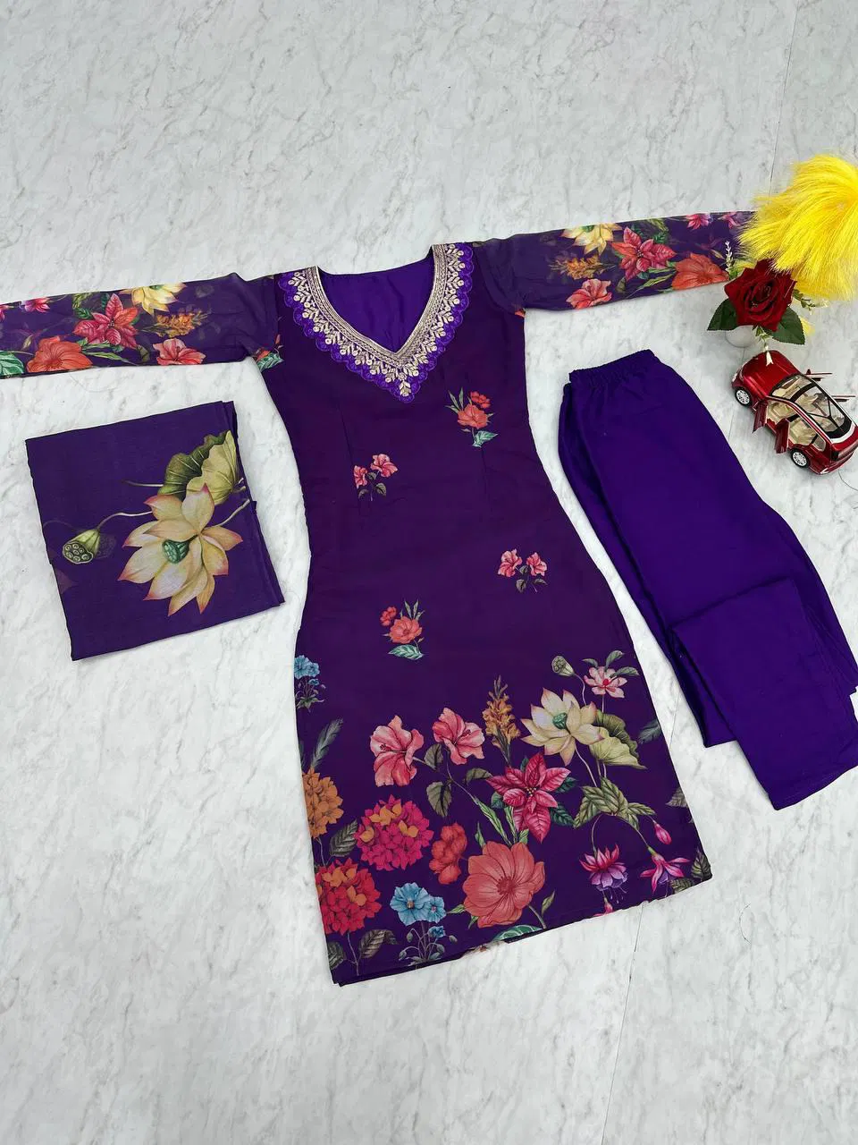 
Pc 433 Faux Georgette Embroidery Thread Work Top Bottom With Dupatta Wholesale Market In Surat
